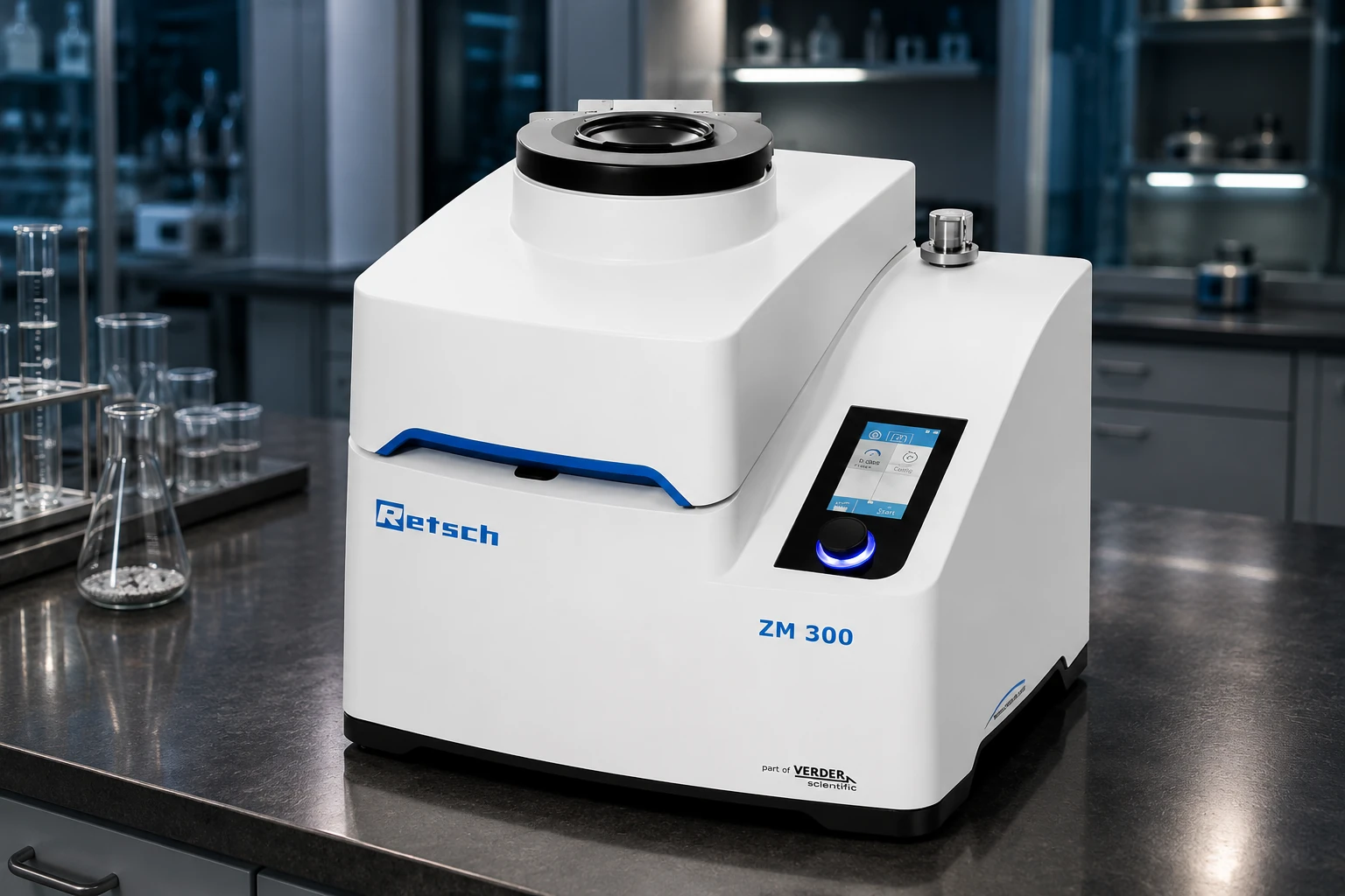 Ultra-Zentrifugalmühle ZM 300 – Gehäusekonstruktion, Lichtleiter und ISO GPS